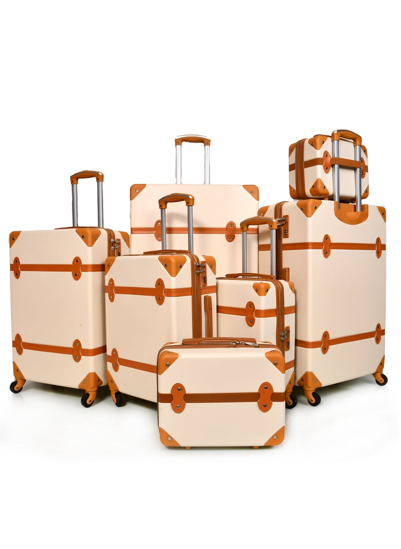 MORANO Morano Classic 7-Piece Luggage Trolley Bag Set with Spinner Wheels Size: 32''-28''-24''-20''-16''-14''-12'' Inches  - Image 1