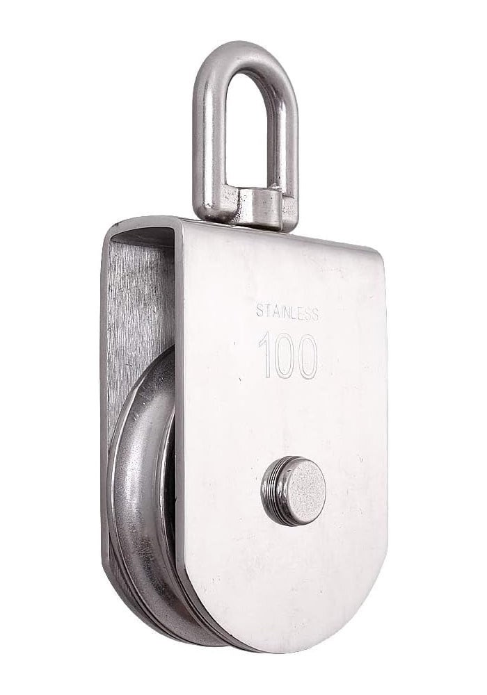 Rocaris M100 Heavy Duty Stainless Steel Single Pulley Block - 3300 lbs Capacity - Image 1