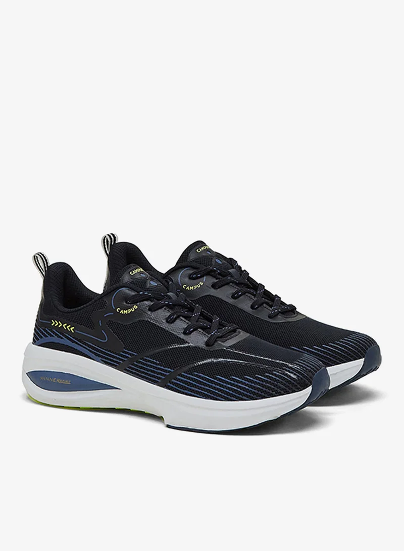 Campus GLITCH Men Glitch Memory Foam Lace-Up Running Shoes-Navy for Men | Best Price UAE