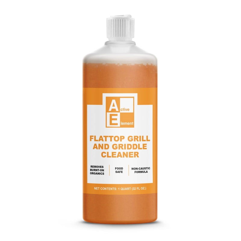 Active Element Flat Top Grill Cleaner - Griddle Cleaner - 32 floz bottle - Removes Burnt On Organics - Food Safe Ingredients - Non-Caustic Formula - Blackstone Cleaner - Image 1