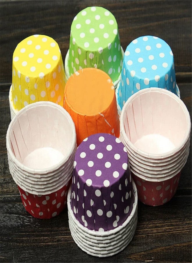 APSAMBR Random Color 50 pcs Decorating Tools Cupcake Colorful Paper Dot Decorate Grease-Proof Liner Baking Muffin Box Case Party Cake Mold Wrapper - Image 3