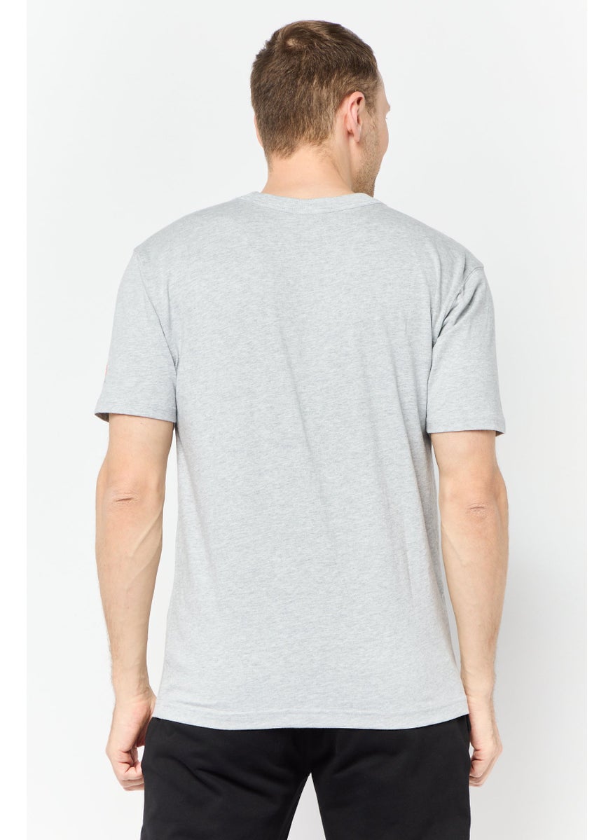 New Balance Men Relaxed Fit Short Sleeve Outdoor T-Shirts, Grey  - Image 2