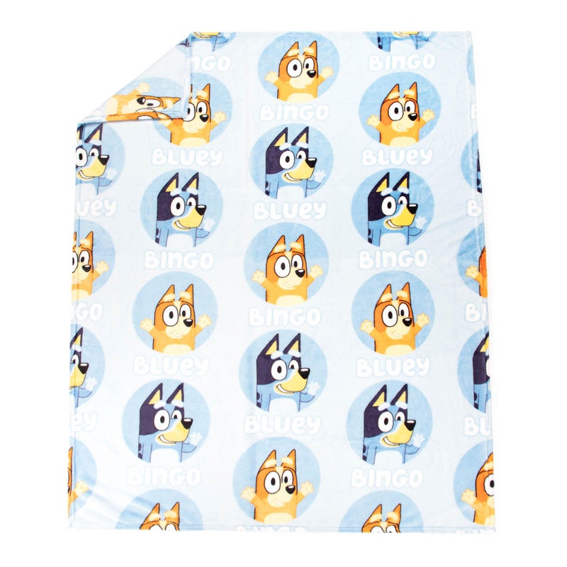 Jay Franco Jay Franco Bluey & Bingo Throw Blanket with Playhouse Gift Box - Plush Throw Measures 46 x 60 Inches - Kids Super Soft Special Edition Fleece Bedding  - Image 4