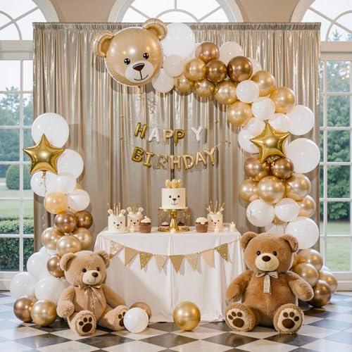 NSSONBEN 10x10 ft Wrinkle Free Champagne Sequin Backdrop Curtain for Parties,Thick Not Fall-Off Glitter Backdrop Drapes,2 Panels 5x10ft Shimmer Photo Back Drop Cloth for Wedding Birthday Photography Background - Image 3