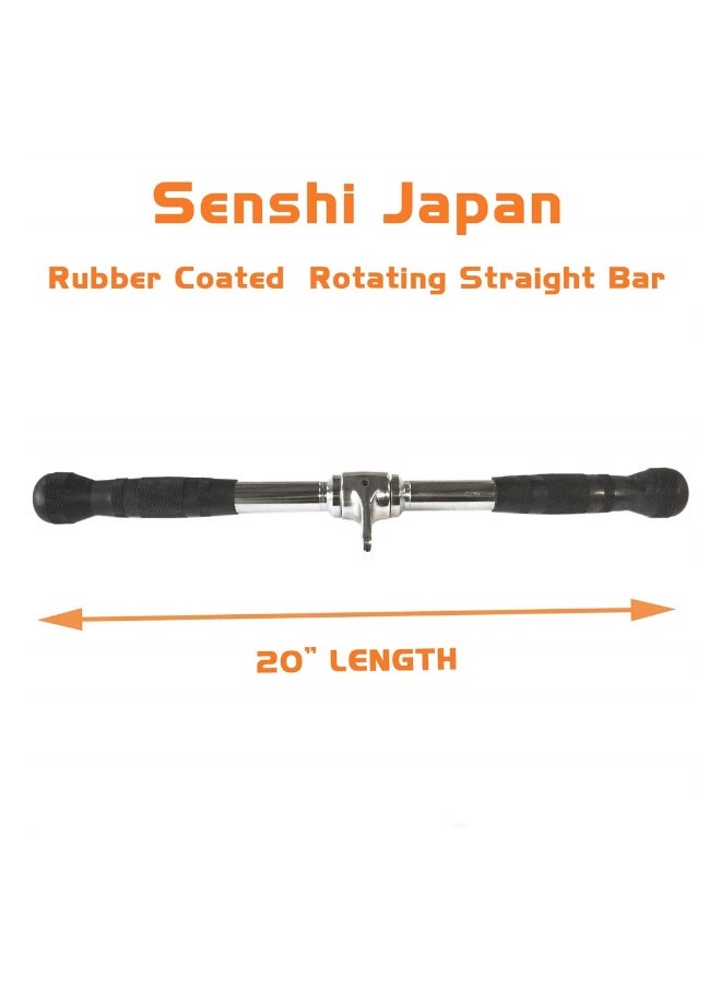 Generic Heavy Duty Straight Bar Cable Attachment with Non-Slip Handles for Home Gym Workouts Strength Training and Fitness Accessories  - Image 4
