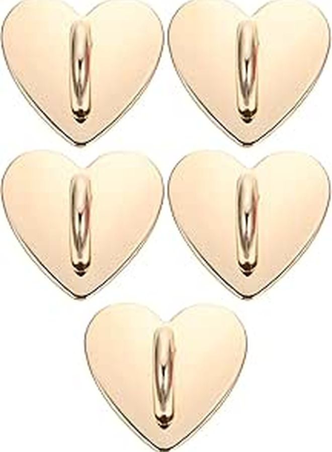 5Pcs Yellow Peach Heart Shaped Metal Phone Ring Holder Grip Stand For Mobile - Image 1