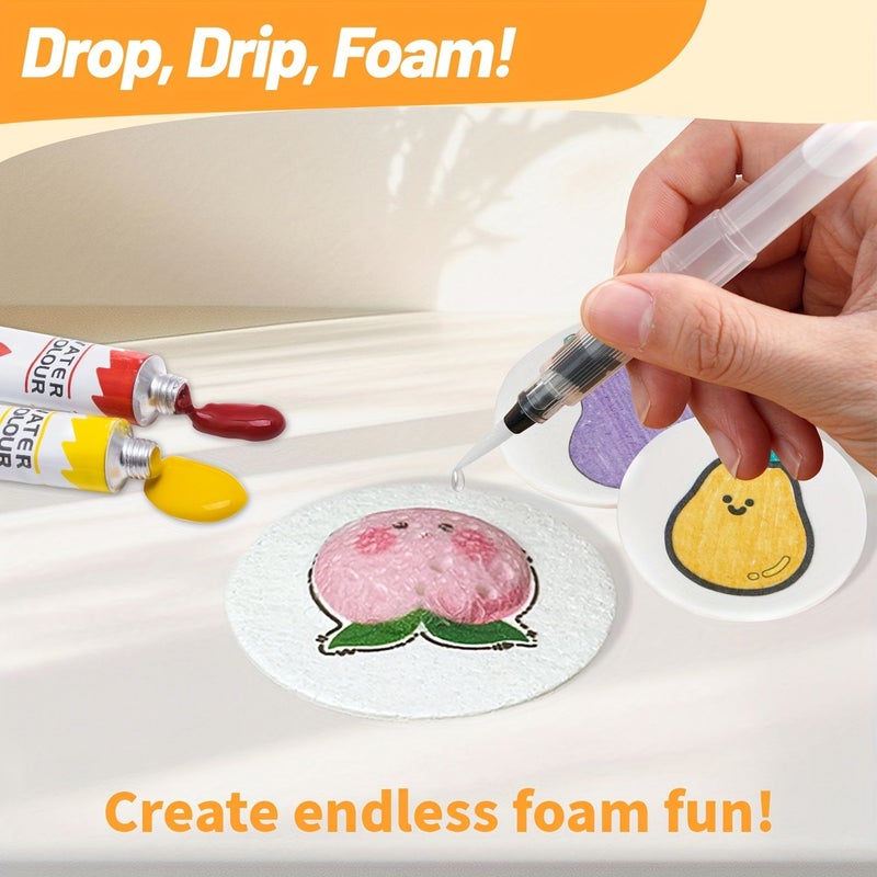 50pcs 3D Sponge Drawing Boards Fluffy Texture Art Set for Creative Handicraft - Image 4