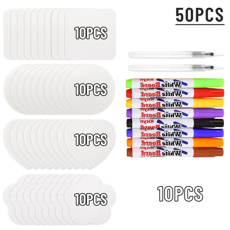 50pcs 3D Sponge Drawing Boards Fluffy Texture Art Set for Creative Handicraft - Image 1