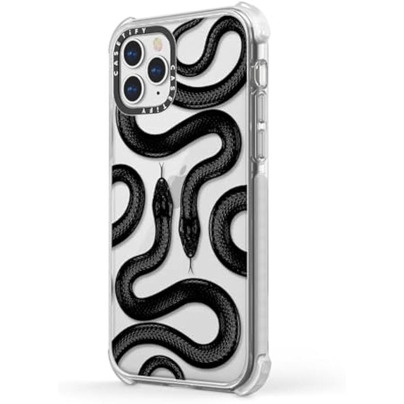 Casetify Ultra Impact iPhone 12 Pro Max Case 【9.8ft Drop Protection】 - Black Kingsnake - Clear Frost - Image 5