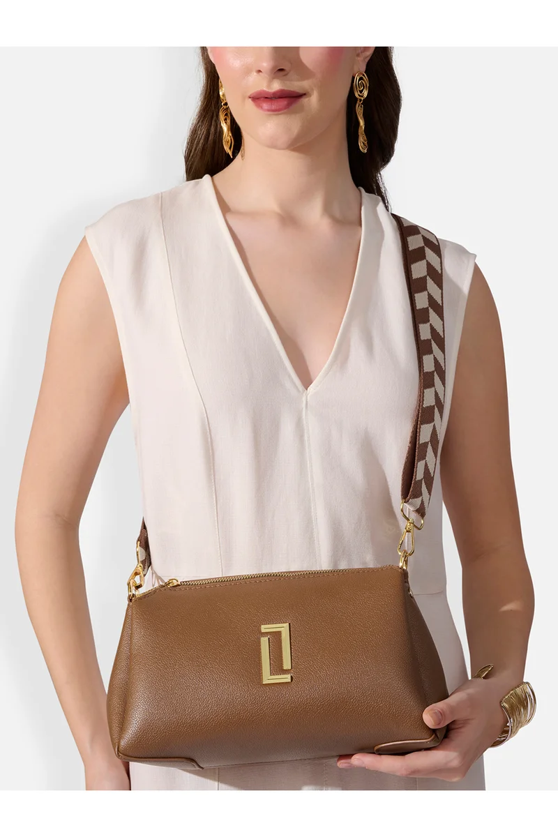 Lavie Luxe Women's Tory26 3-Compartment Sling Bag (Tan)