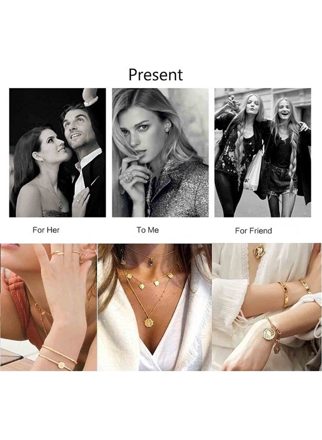 Yheakne Boho Rings Set Gold Rhinestone Knuckle Rings Stacking Crystal Midi Finger Rings Fashion Rings Accessories for Women and Teen Girls (Style B) - Image 4
