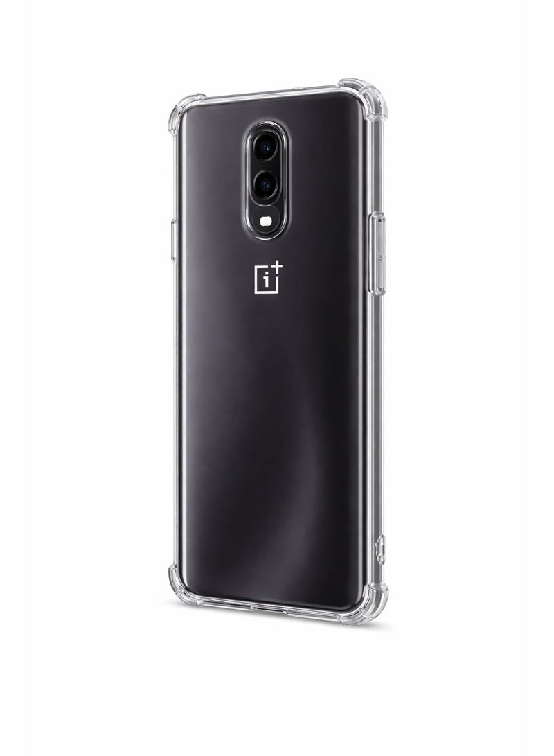 جراب سيليكون شفاف لهاتف OnePlus 6T  مزود بزوايا حماية مقاومة للصدمات، جراب رقيق وناعم وشفاف ومرن من مادة TPU، مقاوم للخدش - Image 2