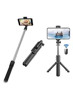 Selfie Stick Extendable Selfie Stick with Wireless Remote and Tripod Stand Portable Lightweight Compatible with iPhone Samsung Google OnePlus More