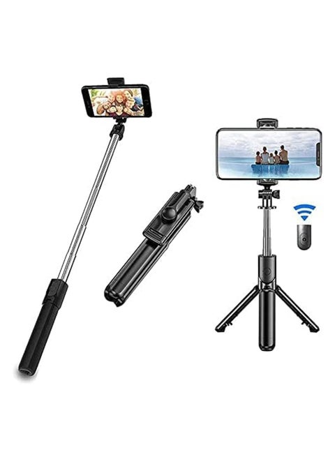 Selfie Stick Extendable Selfie Stick with Wireless Remote and Tripod Stand Portable Lightweight Compatible with iPhone Samsung Google OnePlus More