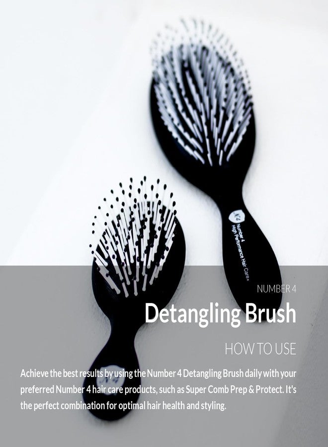 Number 4 Detangling Brush - Anti-Breakage Hairbrush for Wet or Dry Hair, Pliable Bristles, All Hair Types, Minimizes Pain & Protects Against Split Ends - Image 3