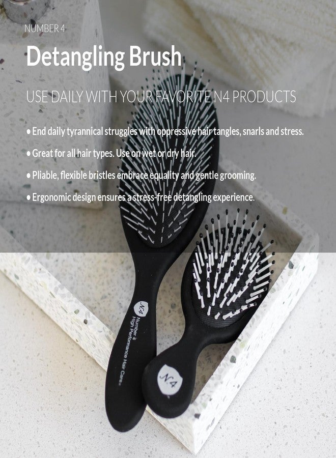 Number 4 Detangling Brush - Anti-Breakage Hairbrush for Wet or Dry Hair, Pliable Bristles, All Hair Types, Minimizes Pain & Protects Against Split Ends - Image 2