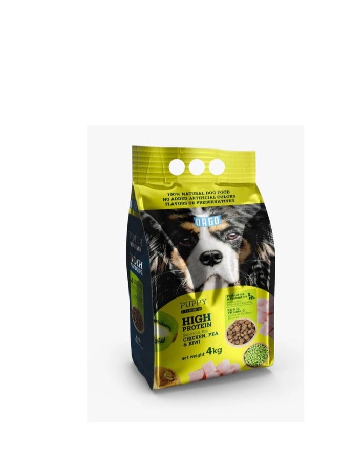Orgo Dry Dog Food with Chicken Pea & Kiwi for Puppies (2-12 Months)