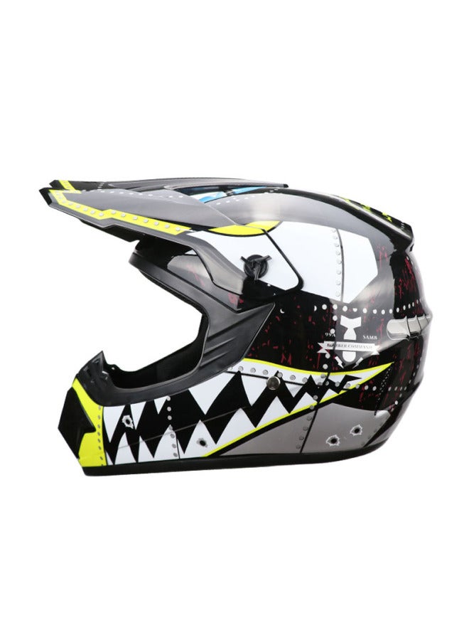 Bright Black Shark Motorcycle Kart Adult Helmet Small Lightweight Abs Off-road Helmet Colorful Motorcycle Helmet