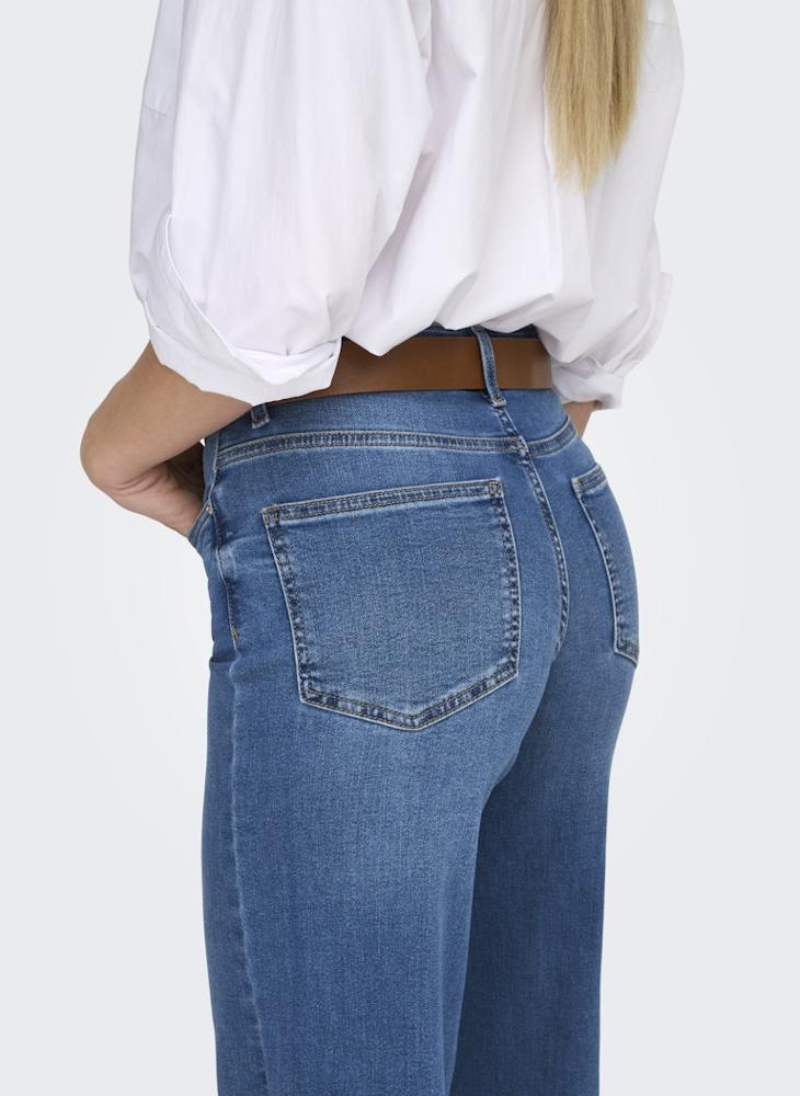 ONLY Casual High Waisted Wide Leg Jeans - Image 4