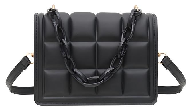 Women's Checkered Shoulder Bag, Ladies Large Capacity Crossbody Bag Sling Bag Side Bag Carry Bag, PU Leather Handbag Tote Bags Clutch Bag Satchel Bag Phone Bag Beach bag for Girls/College Students - Image 1