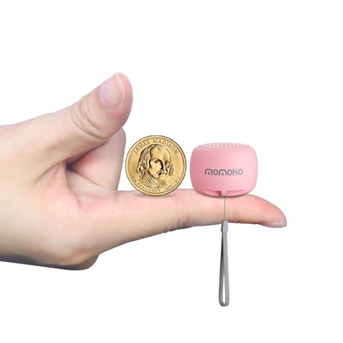 MOMOHO Small Bluetooth Speaker,Mini Tiny Wireless with Remote Shutter, TWS Pairing, Built-in Mic, Portable Bluetooth Speaker for Outdoor and Indoor (Barbie Pink) - Image 1
