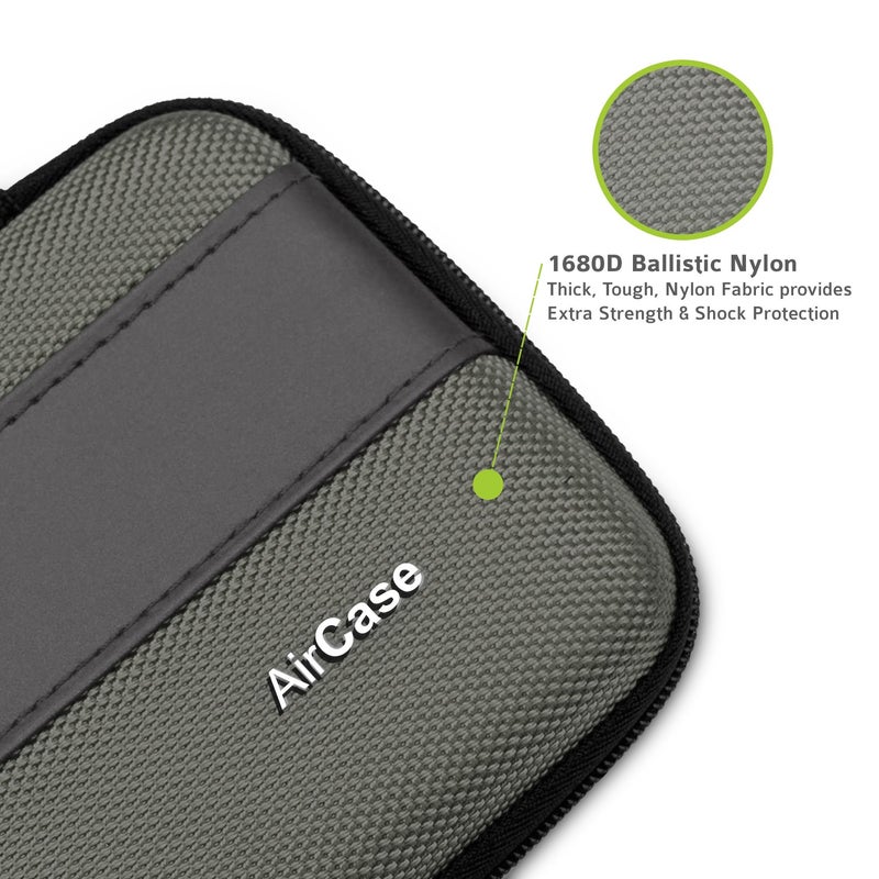 AirCase Rugged Hard Drive Case for 2.5-inch Western Digital, Seagate, Toshiba, Portable Storage Shell for Gadget Hard Disk USB Cable Power Bank Mobile Charger Earphone, Waterproof (Grey) - Image 5