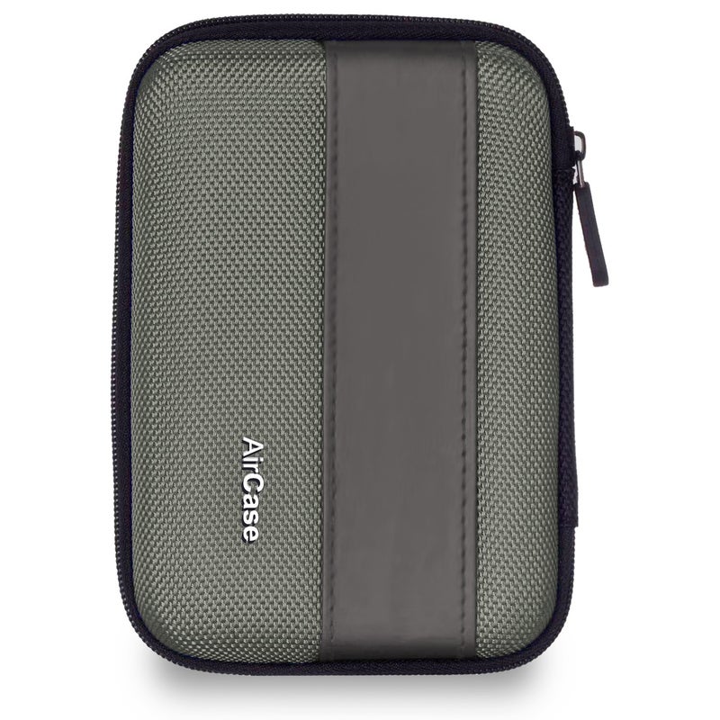 AirCase Rugged Hard Drive Case for 2.5-inch Western Digital, Seagate, Toshiba, Portable Storage Shell for Gadget Hard Disk USB Cable Power Bank Mobile Charger Earphone, Waterproof (Grey) - Image 2