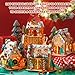 Poen 12 Set Christmas Gingerbread House Craft Kit Bulk Prebuilt Mini Gingerbread House with Pom Poms Markers Sticker Tapes Fun DIY Cardboard Christmas Craft for Holiday Party DecorationStylish Style - Image 4