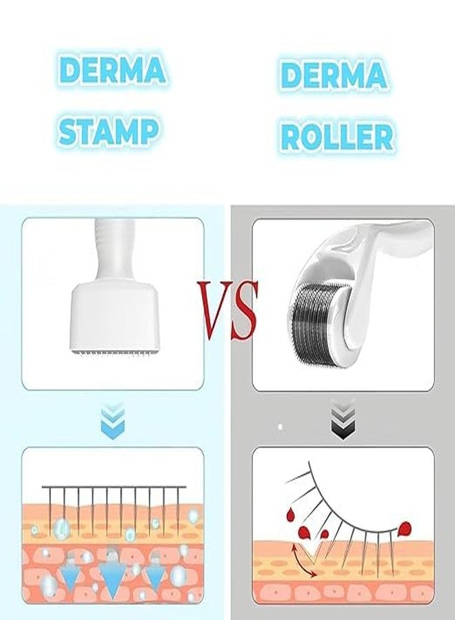 Bitrexup Derma Stamp For Women and Men, 100 Titanium Adjustable Microneedling Derma Stamp Face & Hair & Beard & Scalp - Derma Roller Alternative Skin Care - Image 4