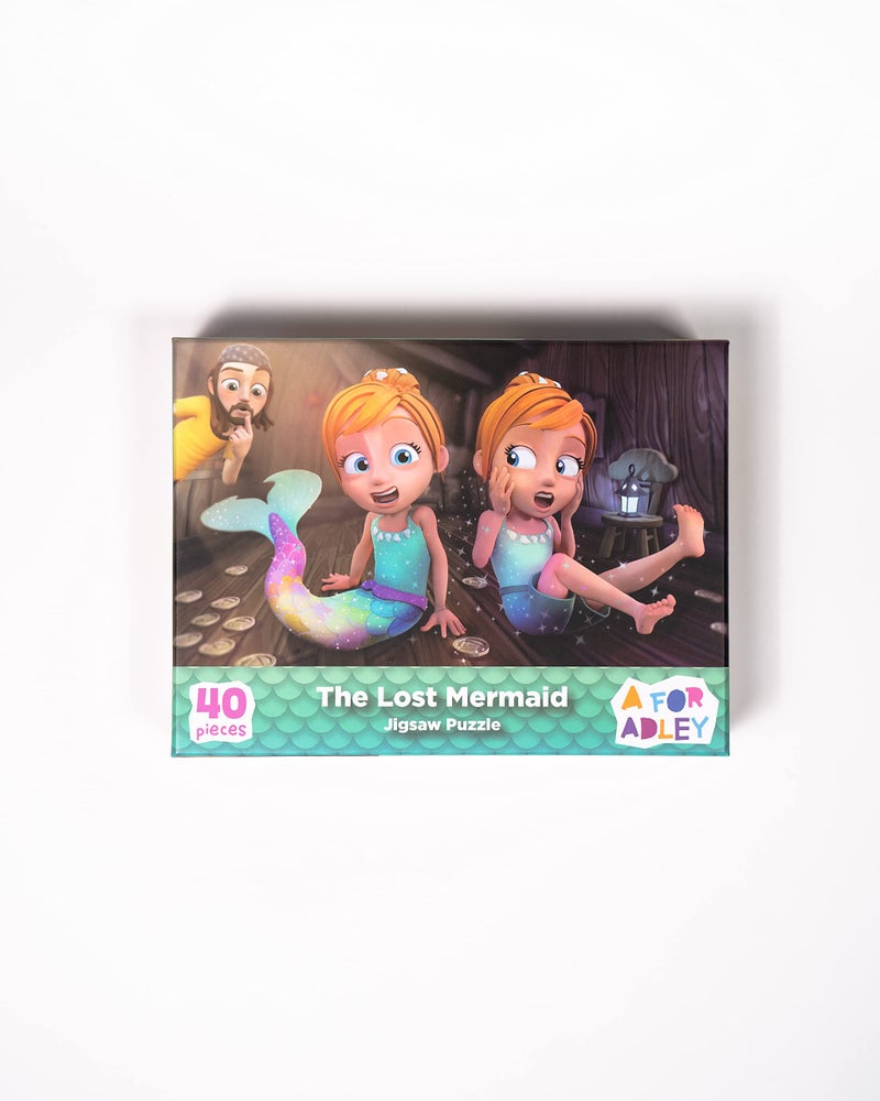 A For Adley Merch A For Adley Lost Mermaid Puzzle Activity with Original Design of Melody The Mermaid Based Off The Official Spacestation Animation Adley Cartoon - Image 2