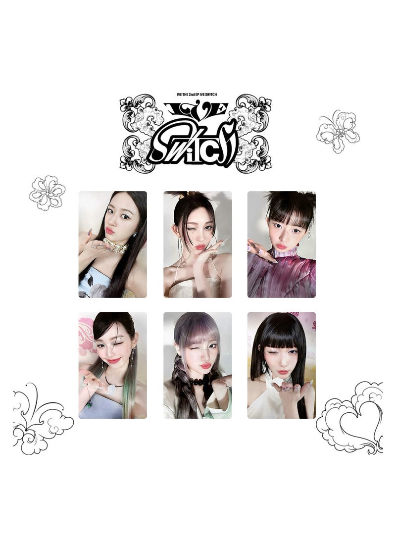 NIBEMINENT 6 Pcs Kpop IVE - IVE SWITCH Lomo Cards Card For Fans Collection Gifts