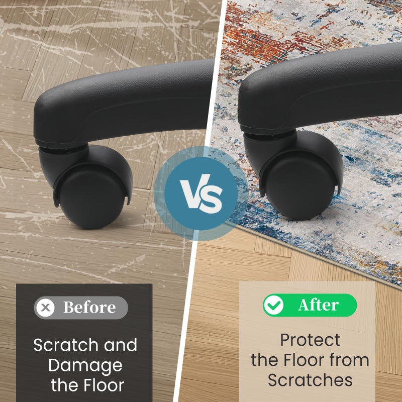 Lreedy Office Chair Mat for Hardwood Floor & Tile Floor,36"X 48" Heavy Duty Desk Chair Mat for Hard Floors, Under Desk Rug for Rolling Computer Chair,Anti Slip,Low Pile Carpet Floor Protector-Abstract Multii - Image 4
