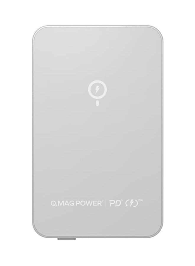 Momax Q.Mag Magnetic Wireless Battery Pack 10000mAh - Silver - Image 1
