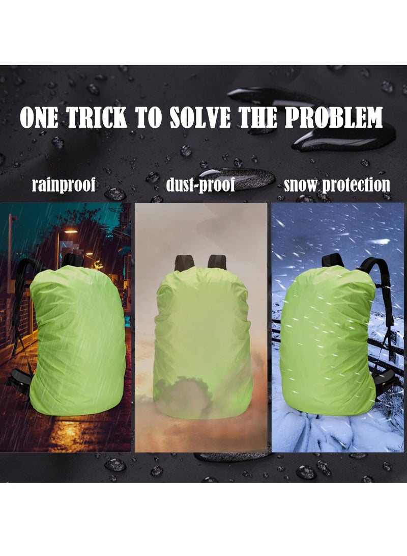 SYOSI 2 Pack Reflective Waterproof Backpack Rain Cover Protect Your Backpack from Rain Silver Coated Inside Dust Waterp UV proof Ideal for Outdoor Hiking Riding Climbing  M 40L 50L Green and Black - Image 3