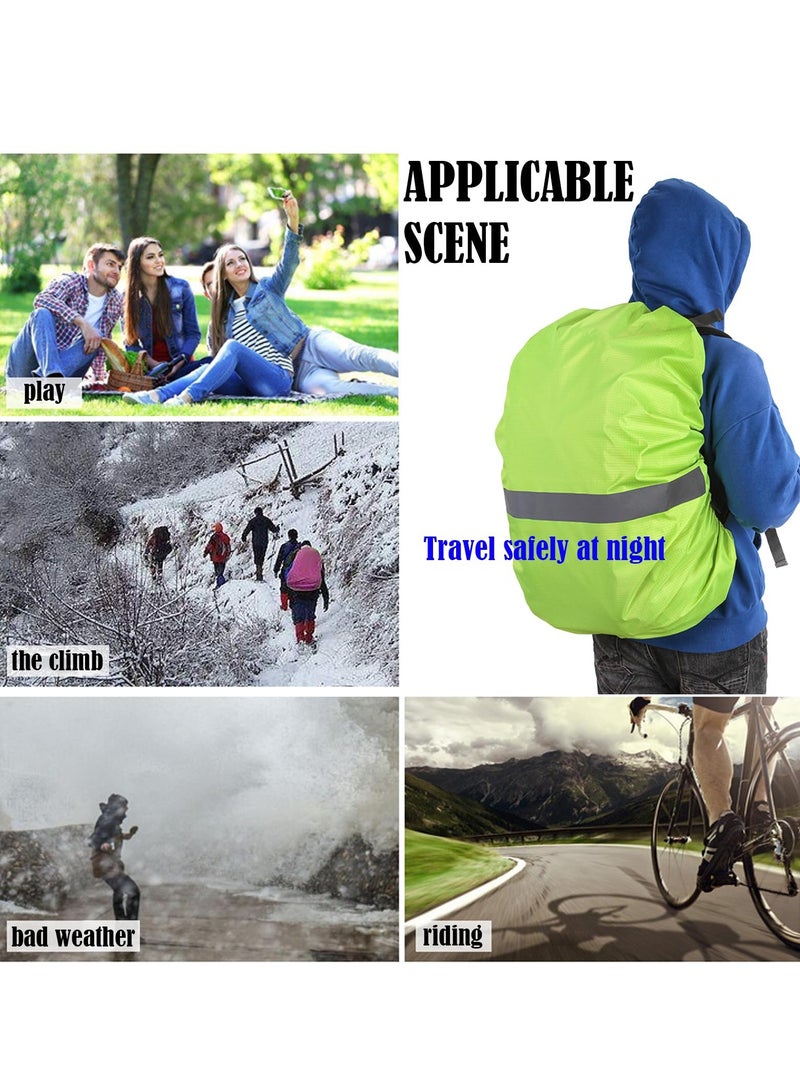 SYOSI 2 Pack Reflective Waterproof Backpack Rain Cover Protect Your Backpack from Rain Silver Coated Inside Dust Waterp UV proof Ideal for Outdoor Hiking Riding Climbing  M 40L 50L Green and Black - Image 5
