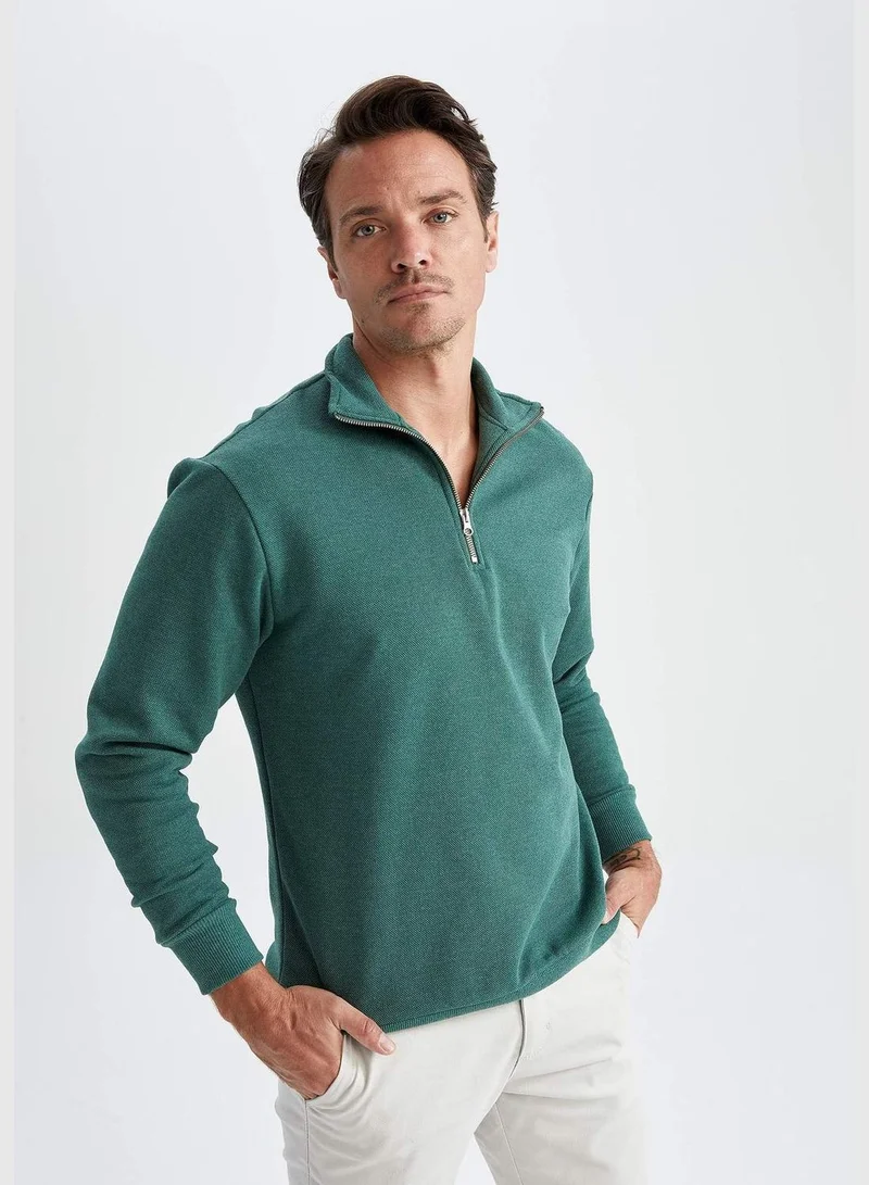 DeFacto Man Comfort Fit Knitted Sweat Shirt