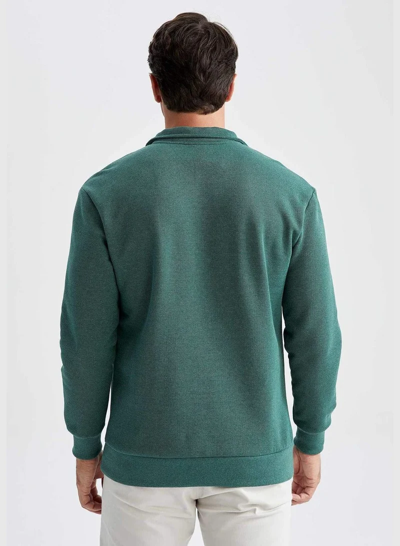 DeFacto Man Comfort Fit Knitted Sweat Shirt