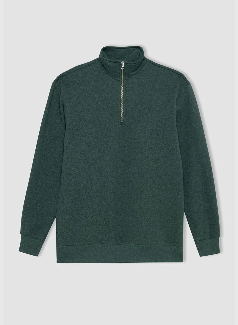 DeFacto Man Comfort Fit Knitted Sweat Shirt