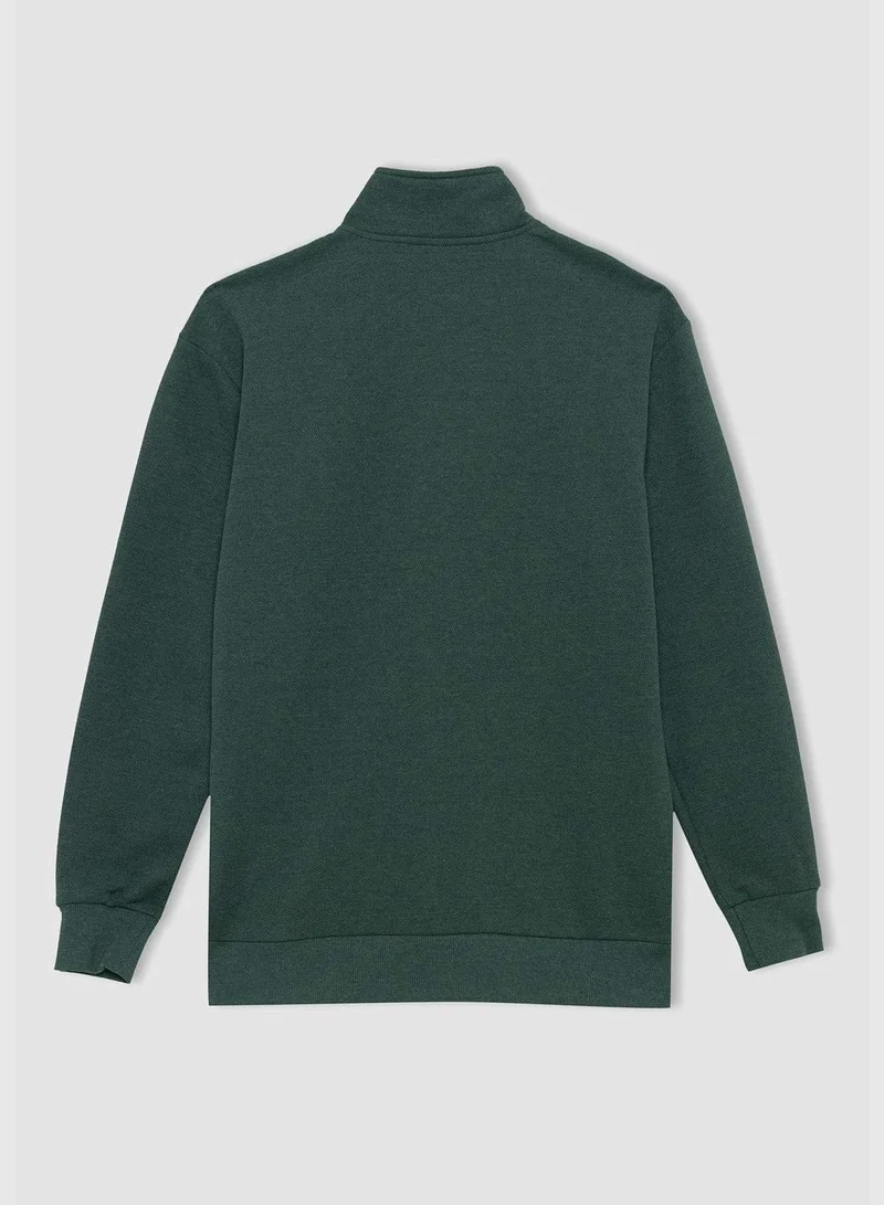 DeFacto Man Comfort Fit Knitted Sweat Shirt