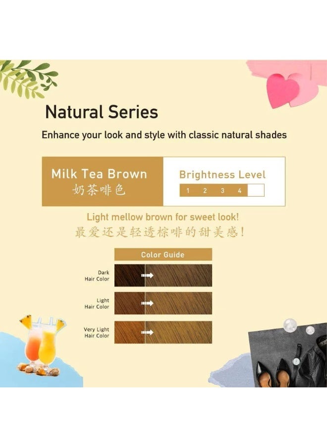 Liese Creamy Bubble Hair Color Milk Tea Brown, Easy Foam Permanent Hair Dye with Repair Treatment - Image 2