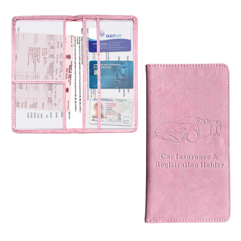 Kewucn Car Registration and Insurance Holder Leather Auto Glove Box Organizer with Magnetic Shut Vehicle Compartment Accessories Case for Cards Driver License Essential Documents - Image 3