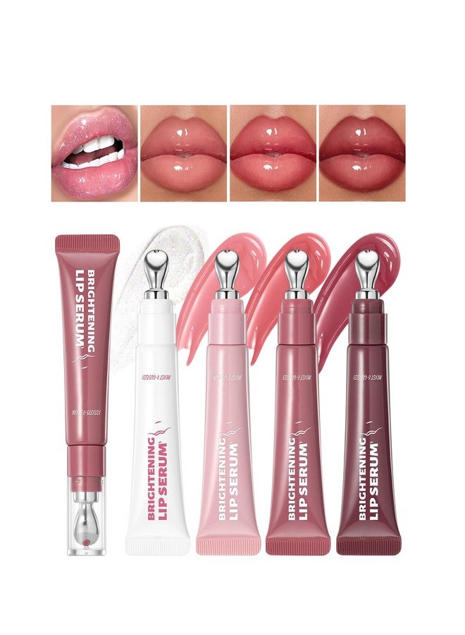 DENESTUP Hydrating Lip Gloss Lip Jam Set, Tinted Lip Gloss Plumping Glossy Jelly Liquid Lipstick Glitter Lipgloss High Shine Lipgloss for Women (4 Colors Set) - Image 1