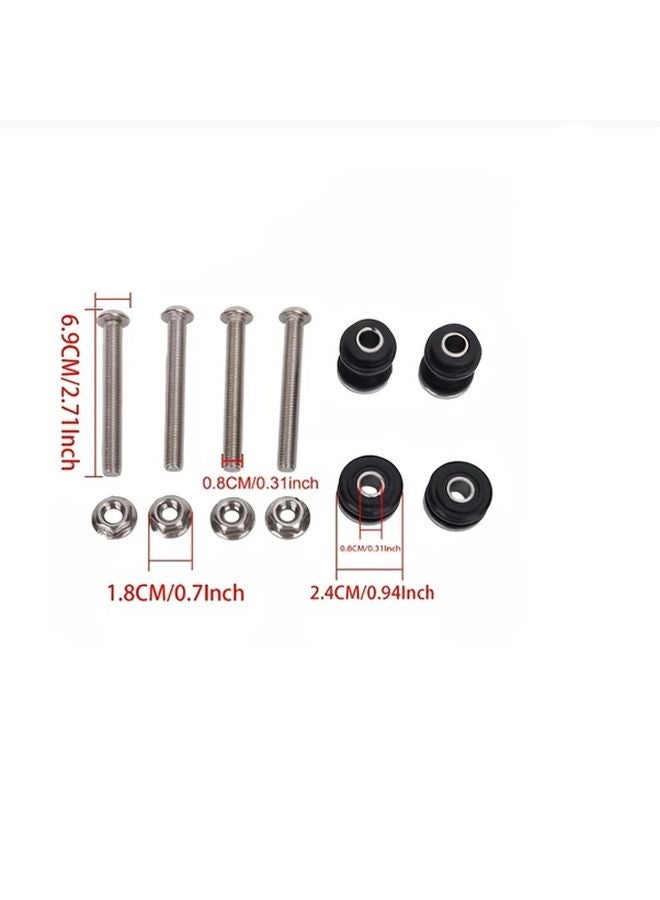 Black Motorcycle Detachable Sissy Bar Backrest Screws Hardware Kit For Harley Sportster XL 883 1200 2004 UP - Image 3