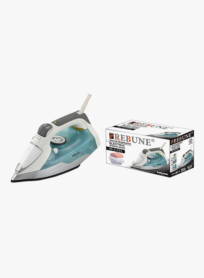 REBUNE Thermal Iron 2000W RE-3-034 White/Light Blue - Image 2