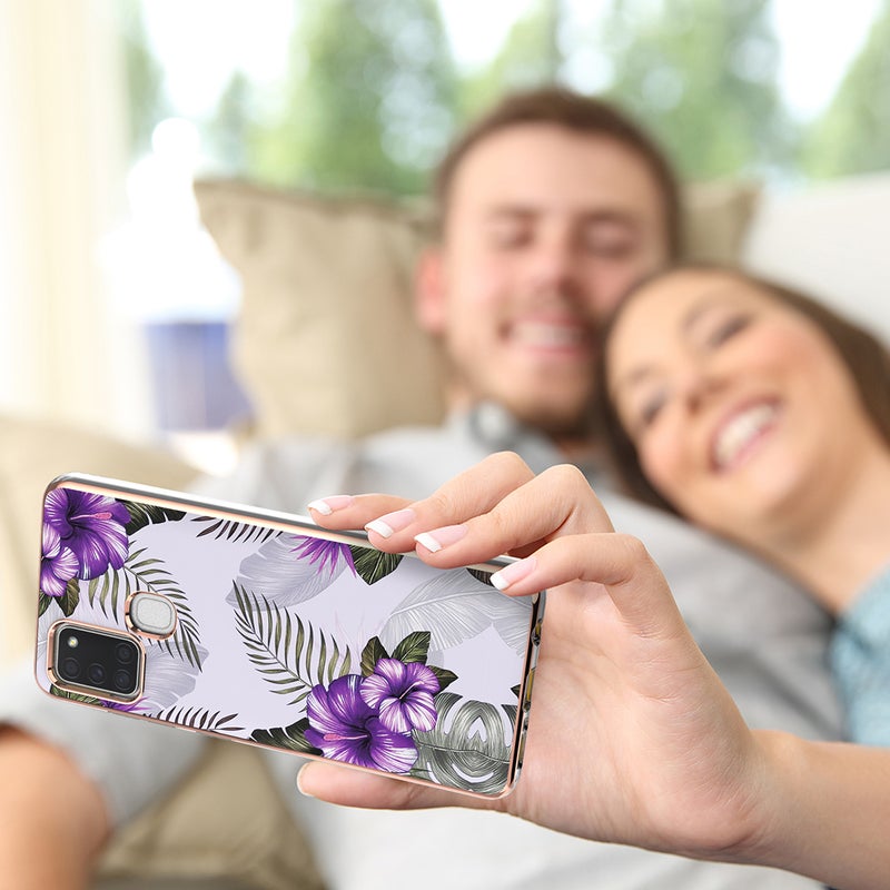Luxurious Pattern Phone Cover Anti-Scratched Phone Shell Compatible with A21s - Image 2