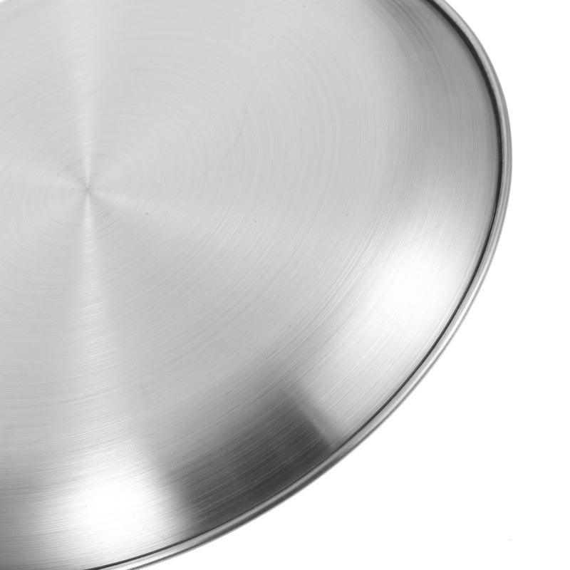 1Pc Stainless Steel Bakeware Round Pan Dish Plate Cuisine Storage Plate - Image 4