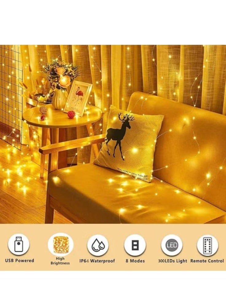 HOMESTAR أضواء LED ستائر النوافذ لغرفة النوم حفلة زفاف زينة الجدران - Image 2