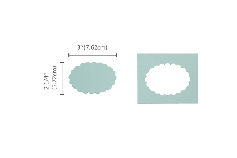 BiraBira Bira 3 inch Scalloped Ellipse Scalloped Oval Lever Action Craft Punch for Paper Crafting Scrapbooking Card Arts DIY Projects - Image 2