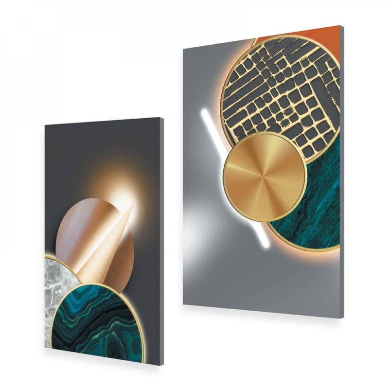 Marktna A double canvas painting with a modern design, total size 100 x 70 cm - Image 2