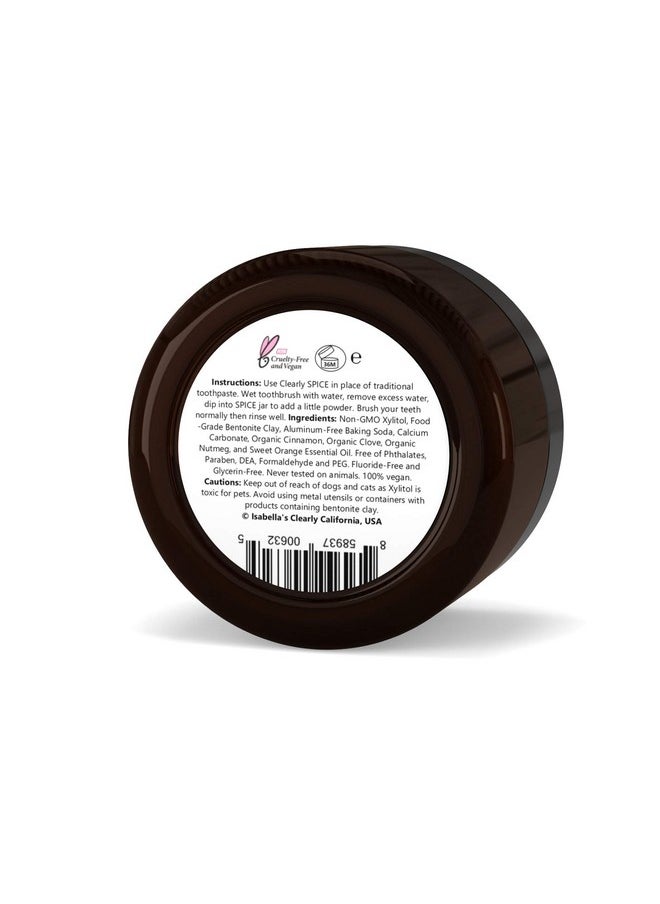 Isabella's Clearly - Isabella’s Clearly Spice Remineralizing Tooth Powder | Teeth Whitening Natural Toothpaste Fluoride Free for Adults, Kids, Sensitive Teeth & Gums | Xylitol, Baking Soda, Clay, Calcium, Cinnamon, Clove - Image 1